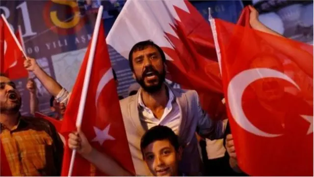 কাতারের ওপর অবরোধের প্রতিবাদের তুরস্কে বিক্ষোভ