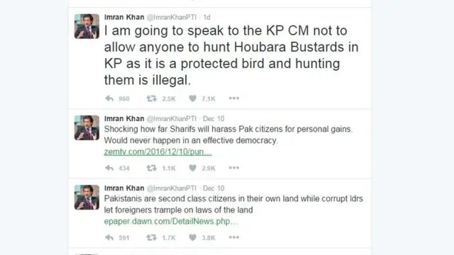 عمران خان کی ٹویٹ