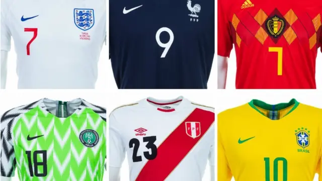 Mundial Rusia 2018 conoce las 32 camisetas oficiales que luciran en la Copa del Mundo de futbol BBC News Mundo