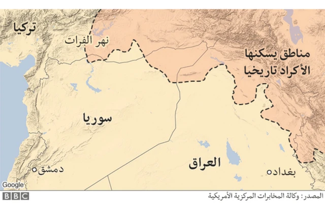 المناطق ذات الأغلبية الكردية