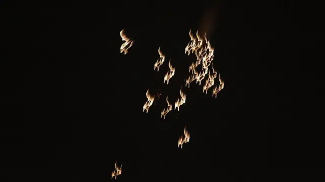 عکسی که خبرگزاری دولتی سوریه از شلیک پدافند هوایی این کشور به سوی موشکهای اسرائیل منتشر کرده