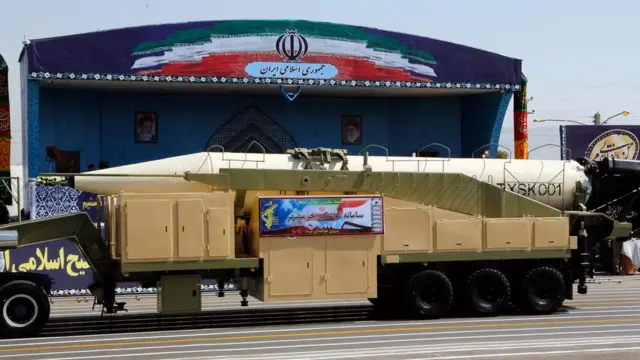 Баллистическая ракетта на параде в Тегеране