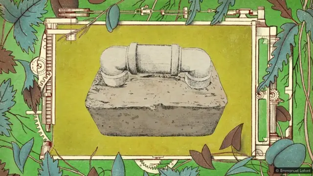 Beaucoup se sont tournés vers des projets artisanaux, comme ce poids de remise en forme fabriqué à partir de ciment et de tuyauterie.