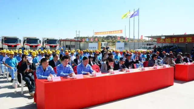 ሰራሕተኛታት ህንጻ ቻይና ኣብ ጽምብል ምጅማር ፐሮጀክት ጽርግያ ሓበላ