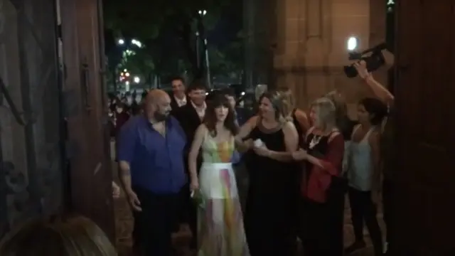 Mercedes Ortíz cuando se abrieron las puertas de la iglesia