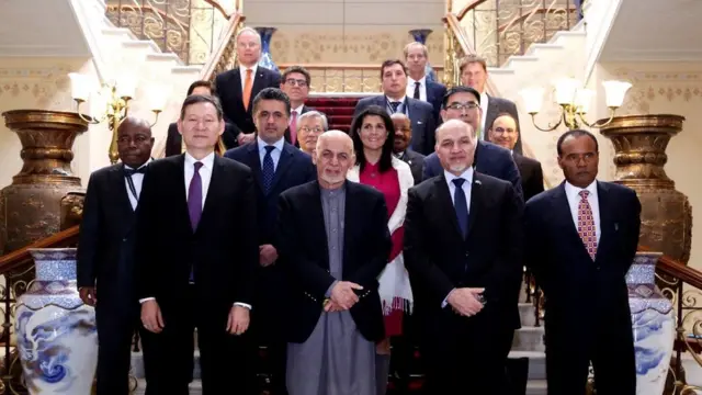 دیدار اعضای شورای امنیت با اشرف غنی در کابل