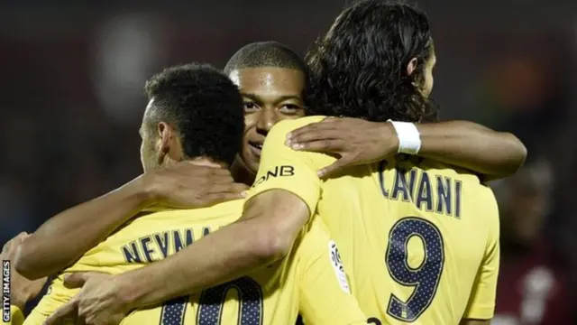 Mbappe, Neymar na Cavani