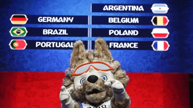 Zabivaka, the official mascot for the 2018 FIFA World Cup Russia, takes part in the "Behind the scenes of the Final Draw" event prior to the upcoming Final Draw of the 2018 FIFA World Cup Russia in Moscow, Russia November 29, 2017