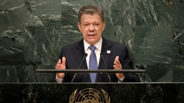 Juan Manuel Santos habla ante la Asamblea General de la ONU