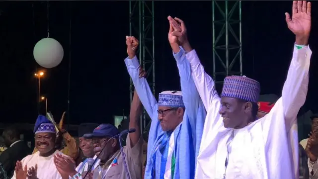 Ajumobi, Oshiomhole na Buhari