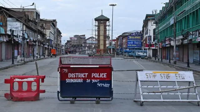 শ্রীনগরের লালচক। ১২ আগস্ট, ২০১৯