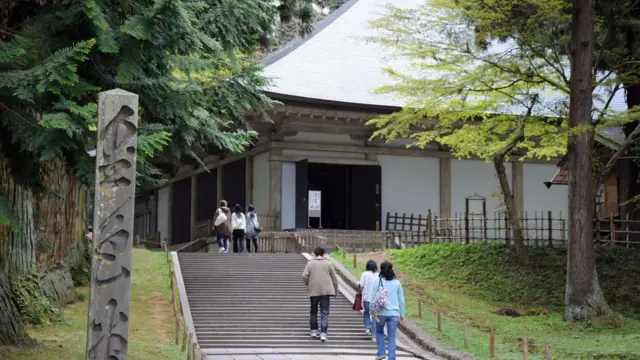 Konjikido, the golden hall at Chusonji temple in the historical town of Hiraizumi