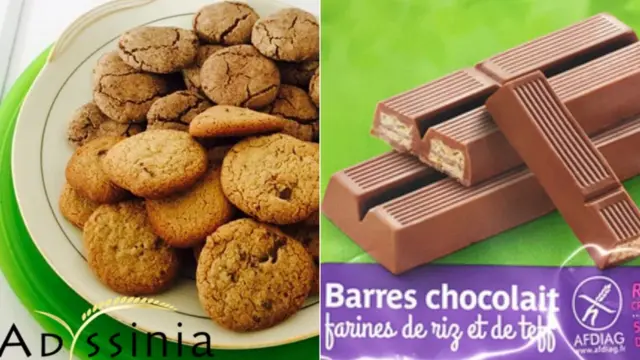 በጤፍ የተሠራ ብስኩትና ቸኮሌት