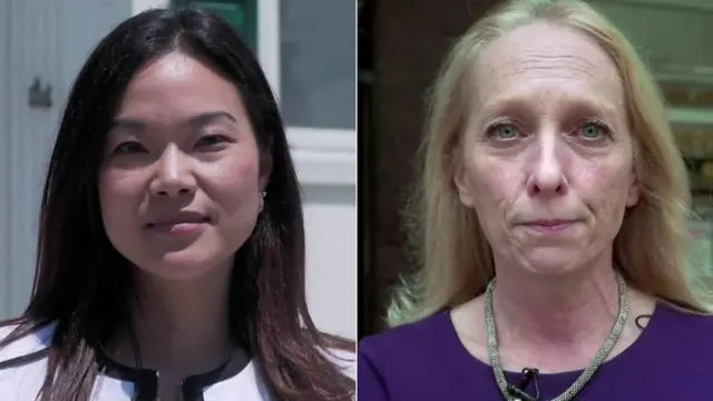 A republicana Pearl Kim e a democrata Mary Gay Scanlon