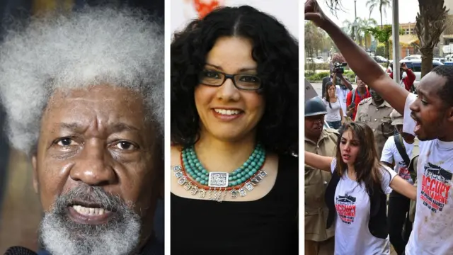 ናይጀርያዊ ፕሮፌሰር ዎሌ ሾኒካ፣ ግብጻዊት ደራሲትን ጋዜጤኛን ሞና ኢልታህዋይ፣ ኬንያዊ ተሓላቂ ዴሞክራሲ ቦኒፌስ ሙዋንጊ