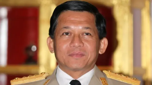General Min Aung Hlaing pictured on 10 january 2012