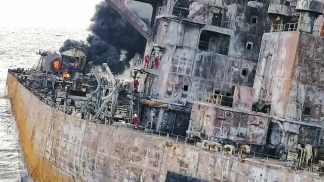 kapal, minyak, sanchi,