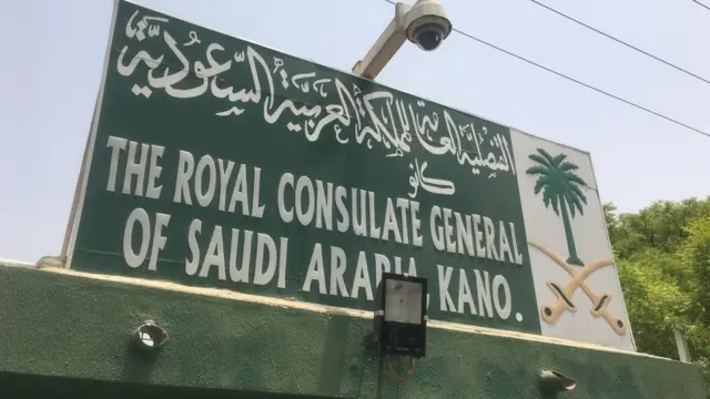 Signboard of Saudi embassy for Kano