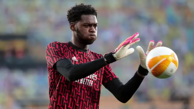 Arsenal goalkeeper Arthur Okonkwo