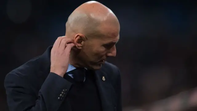 Zinedine Zidane, lors de l'élimination de son équipe par Leganes de la Coupe du roi, le 24 janvier dernier.