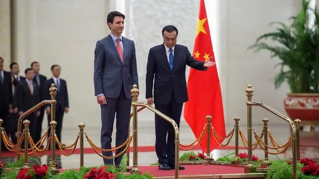 जस्टिन ट्रूडो और चीन के प्रीमियर ली केकियांग