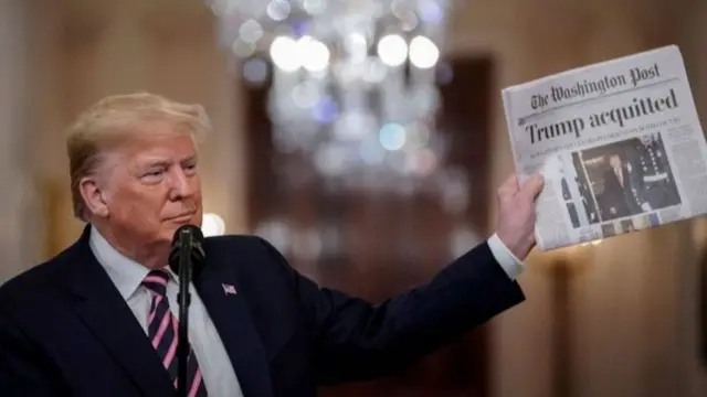 ইমপিচমেন্ট থেকে অব্যাহতি পাওয়ার পর ডোনাল্ড ট্রাম্প