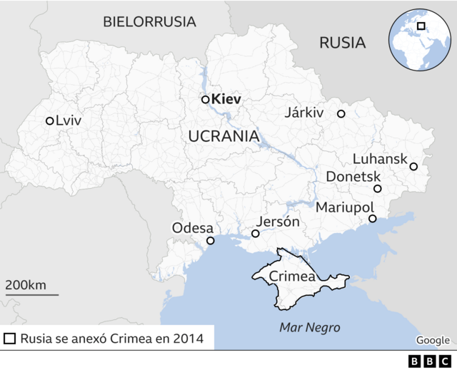 Mapa de Ucrania