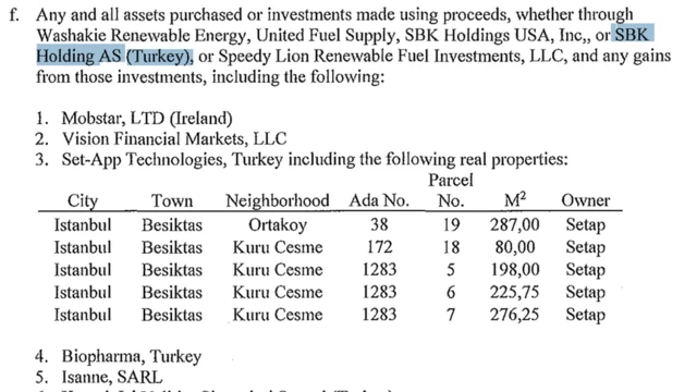 Kingstonlar ifadelerinde paranın bir kısmını Türkiye'de SBK Holding bağlantılı şirketlere gönderdiklerini itiraf etti.