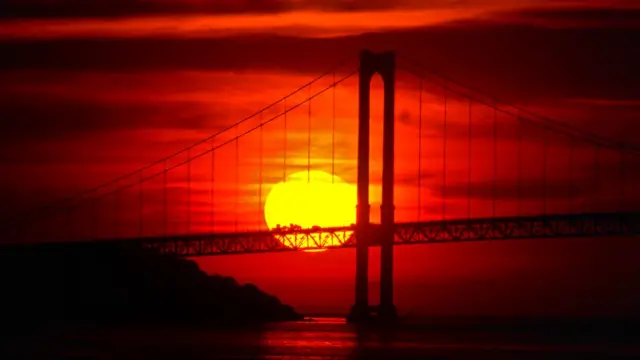 Entardecer na região do rio Orinoco