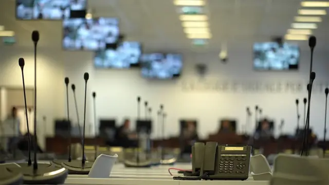 La sala del juicio del clan Mancuso.