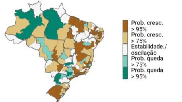 Mapa aponta as probabilidadesbwin headquartersalta, estabilização ou queda da pandemia no Brasil