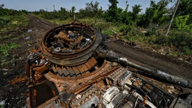 Знищений російський танк