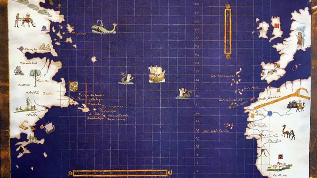 Mapa de Colón después de su segundo viaje a las "Indias".