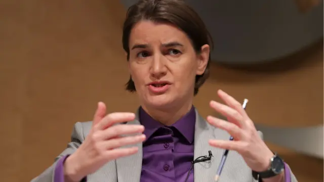 Primeira-ministra Ana Brnabic, da Sérvia