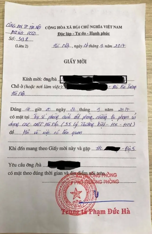Lá thư mời làm việc của PC50 đang lan truyền rộng rãi trên mạng