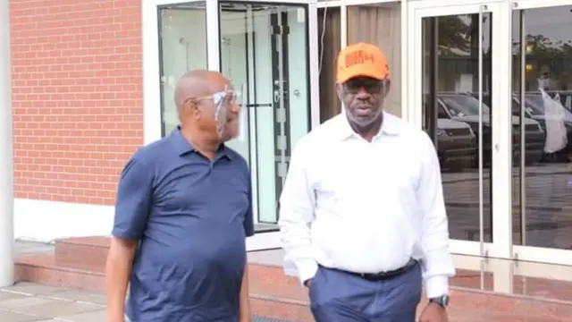 Godwin Obaseki of APC go visit Nyesom Wike of PDP