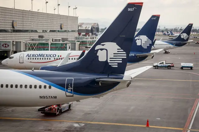 Aviones de Aeroméxico en Ciudad de México