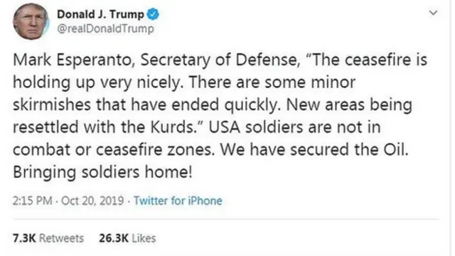 Tweet by Donald Trump