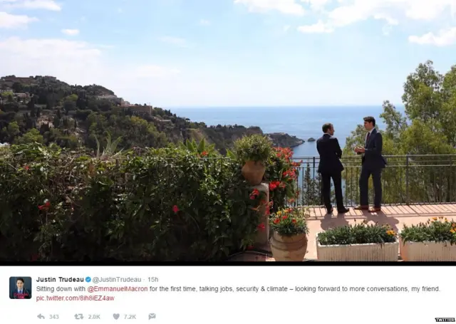 जस्टिन ट्रूडो, इमैनुएल मैक्रों, जी-7 समिट, फ्रांस, कनाडा