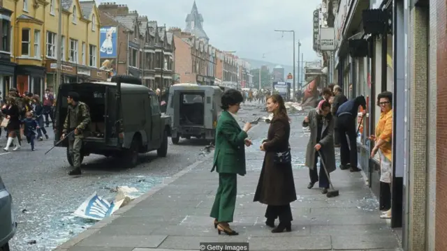 1972년 폭탄테러 직후 벨파스트의 거리 모습