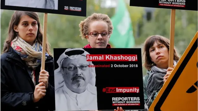 জামাল খাসোগজির হত্যাকাণ্ডের বিচারের দাবিতে বিক্ষোভ