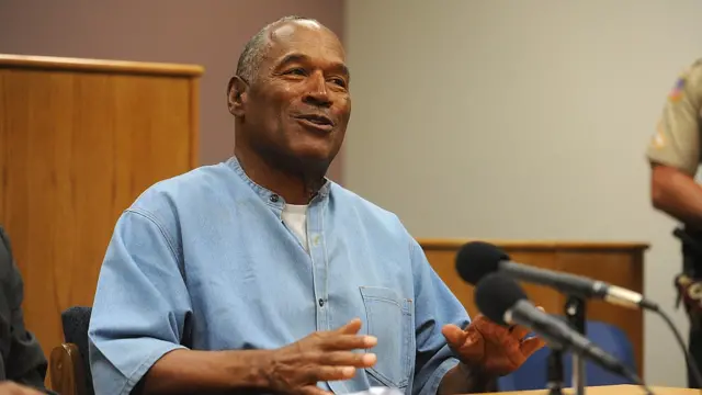 O. J. Simpson durante la audiencia que le otorgó la libertad condicional en 2017