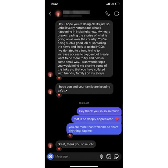 कोरोना मेसेज