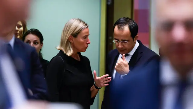 AB Dışişleri ve Güvenlik Politikaları Yüksek Temsilcisi Federica Mogherini ve Kıbrıs Dışişleri Bakanı Nikos Christodoulides, Pazartesi günü Brüksel'de bir araya geldi.