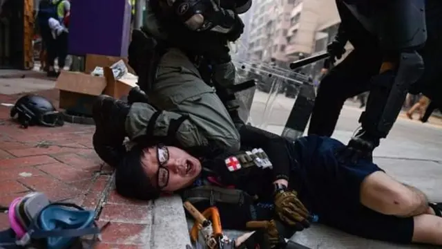 demonstran di Hong Kong