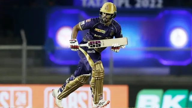 कोलकाता के कप्तान नीतीश राणा ने 42 रनों की पारी खेली