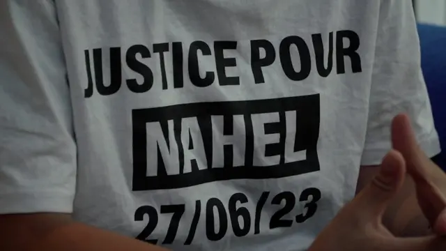 T-shirt saying "Justice pour Nahel"