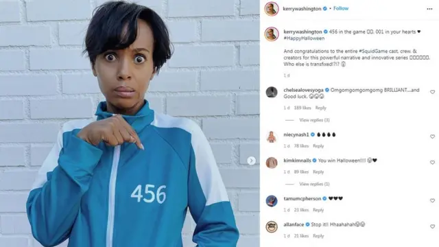 Halloween: Squid Game costumes & odas wey celebrities use take mark sid year Halloween