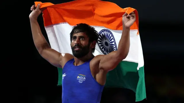 டோக்கியோ ஒலிம்பிக்கில் தங்கம் வென்ற பஜ்ரங் புனியா, மல்யுத்தத்தில், 65கிலோ எடைப்பிரிவில் தங்கம் வென்றார். இந்த காமன்வெல்த் 2022இல் மல்யுத்தத்தில் வென்ற முதல் தங்கம் இதுதான்