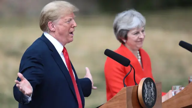 Trump ve May basın toplantısında